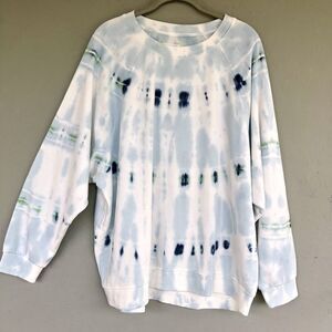 Lou & Grey Sweatshirt Size L Tie Dye Oversized Soft Terry Pullover Top Lounge